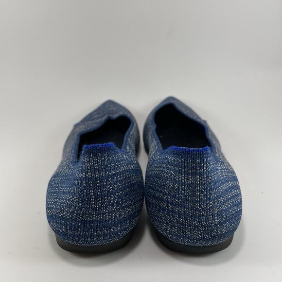 Rothy’s The Point Pointed Toe Flats Womens Size 9.5 Blue Indigo Heather Rothys - Picture 4 of 9